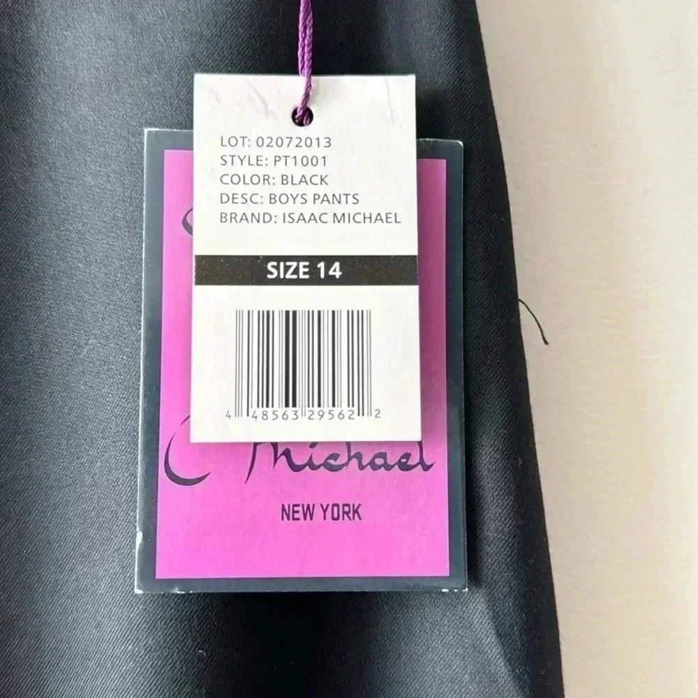 Isaac Michael Boys Black Dress Pants Size 14